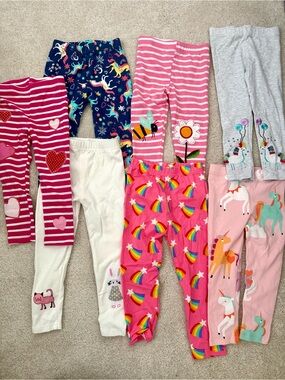 Big bundle set of 7 fun printed leggings - brand new